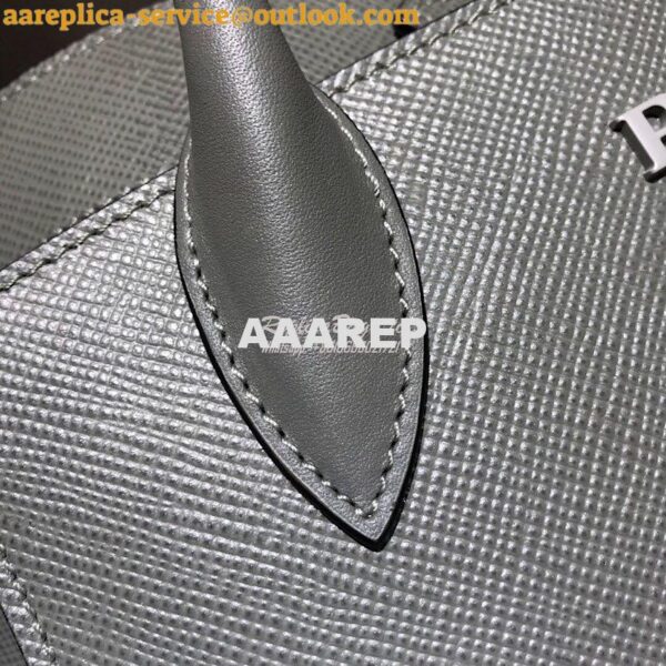 Replica Prada Monochrome Saffiano leather bag 1ba156 Grey 5