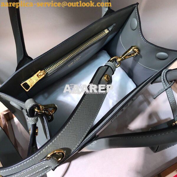 Replica Prada Monochrome Saffiano leather bag 1ba156 Grey 7