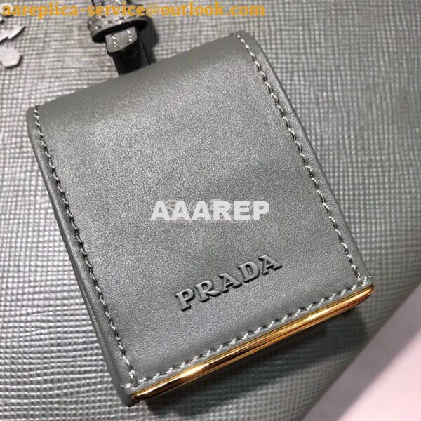 Replica Prada Monochrome Saffiano leather bag 1ba156 Grey 9