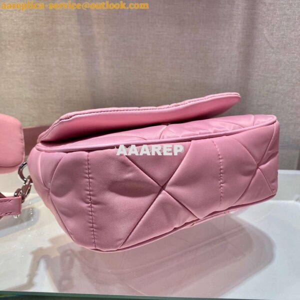 Replica Prada 1BD292 Prada Three In One Nylon Shoulder Bag Pink 6