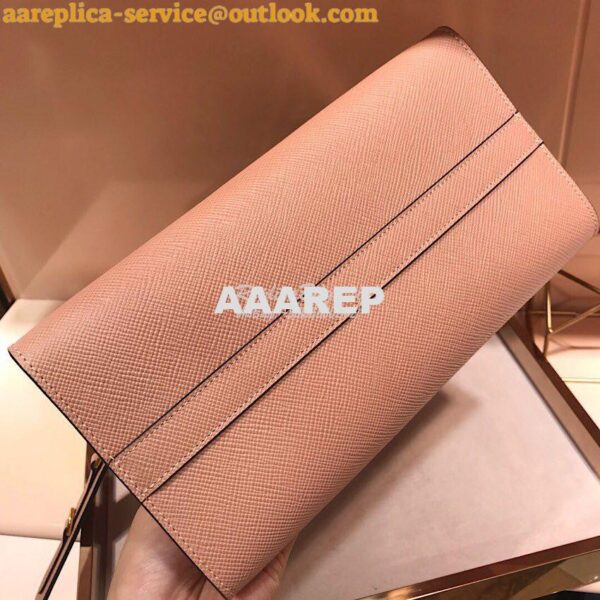 Replica Prada Monochrome Saffiano leather bag 1ba156 Powder Pink 7