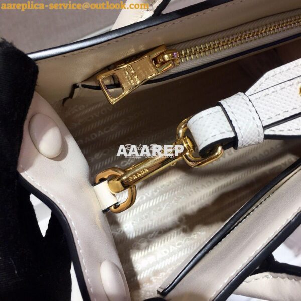 Replica Prada Monochrome Saffiano leather bag 1ba156 White 5