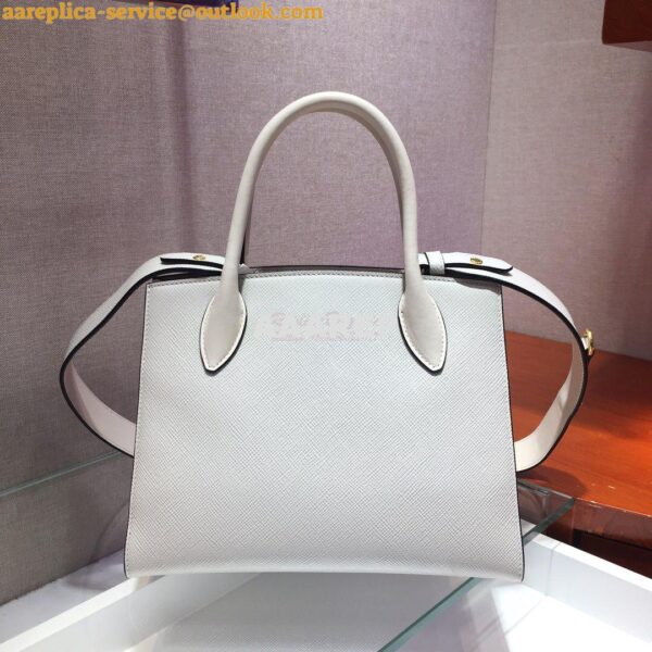 Replica Prada Monochrome Saffiano leather bag 1ba156 White 9