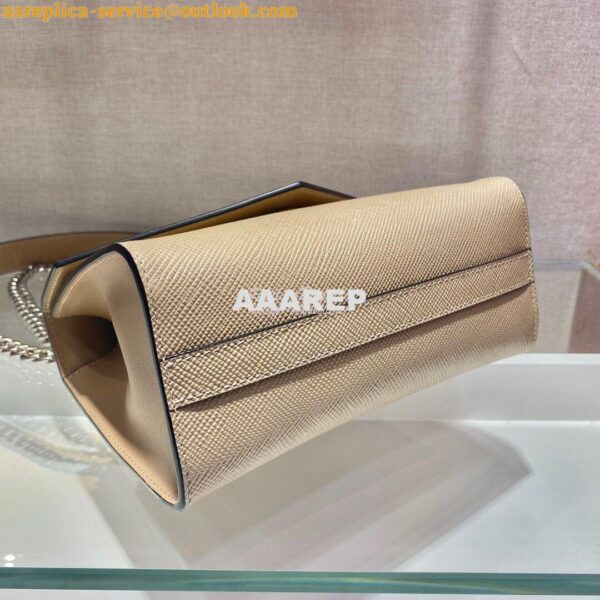 Replica Prada Monochrome Saffiano leather bag 1BD127 Beige 10