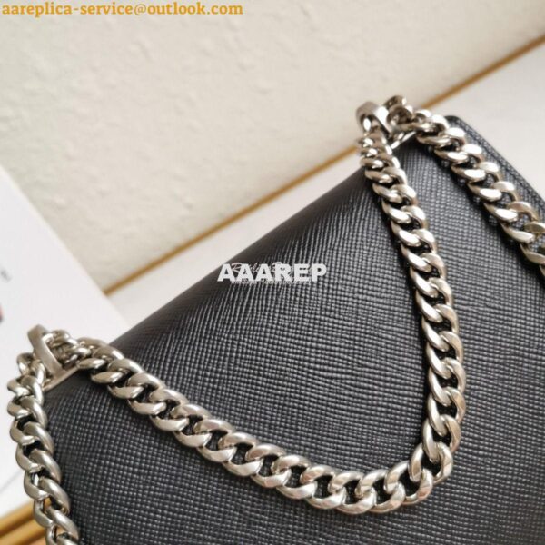 Replica Prada Monochrome Saffiano leather bag 1BD127 Black 7