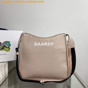 Replica Prada Leather hobo bag 1BC073 In Pink