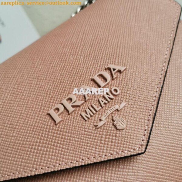 Replica Prada Monochrome Saffiano leather bag 1BD127 Powder Pink 3