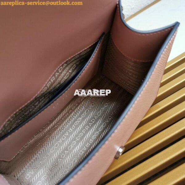 Replica Prada Monochrome Saffiano leather bag 1BD127 Powder Pink 6