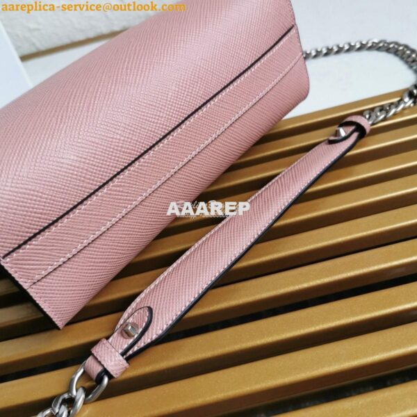 Replica Prada Monochrome Saffiano leather bag 1BD127 Powder Pink 9
