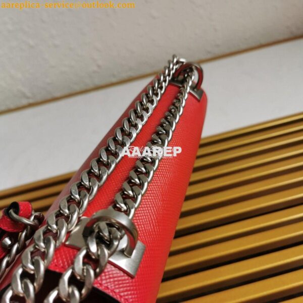 Replica Prada Monochrome Saffiano leather bag 1BD127 Red 6