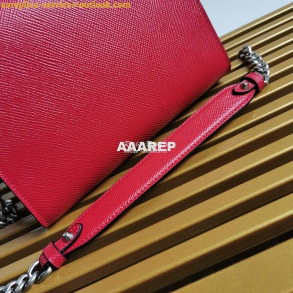 Replica Prada Monochrome Saffiano leather bag 1BD127 Red 7