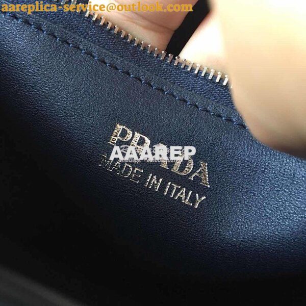 Replica Prada Monochrome Saffiano Leather Bag 1bd186 Blue 6