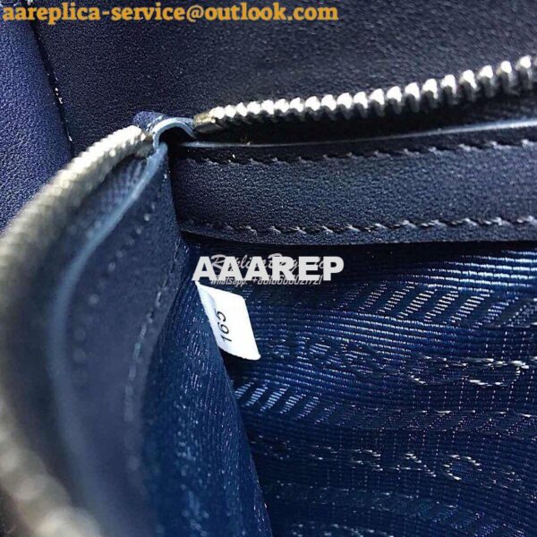 Replica Prada Monochrome Saffiano Leather Bag 1bd186 Blue 7