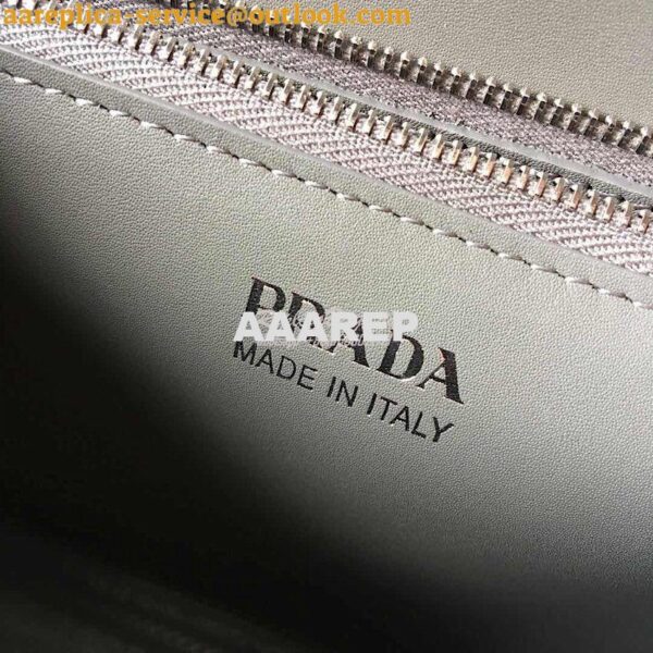 Replica Prada Monochrome Saffiano Leather Bag 1bd186 Grey 7
