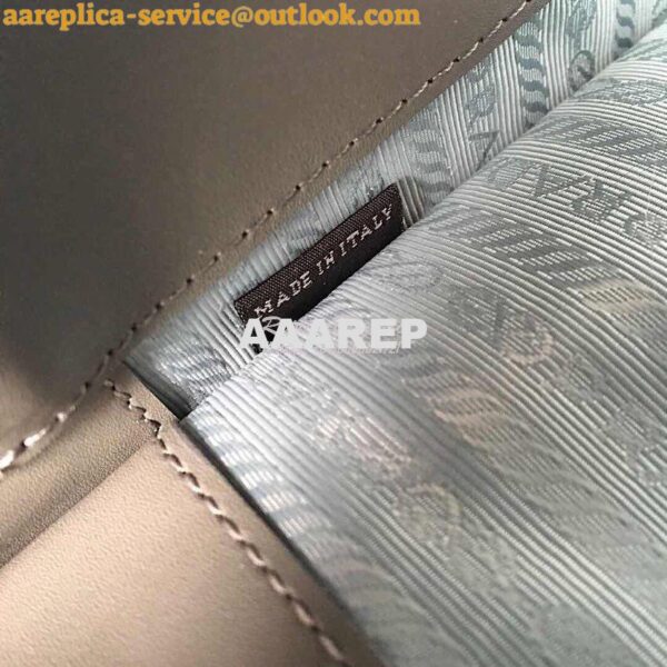 Replica Prada Monochrome Saffiano Leather Bag 1bd186 Grey 8