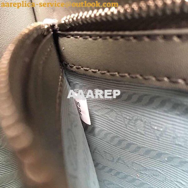 Replica Prada Monochrome Saffiano Leather Bag 1bd186 Grey 9