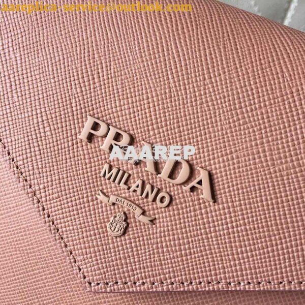 Replica Prada Monochrome Saffiano Leather Bag 1bd186 Powder Pink 4