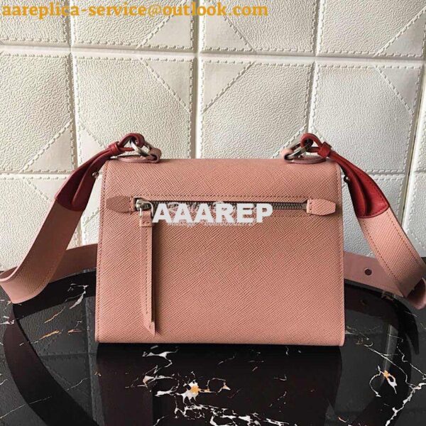 Replica Prada Monochrome Saffiano Leather Bag 1bd186 Powder Pink 5