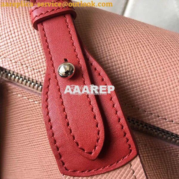 Replica Prada Monochrome Saffiano Leather Bag 1bd186 Powder Pink 8