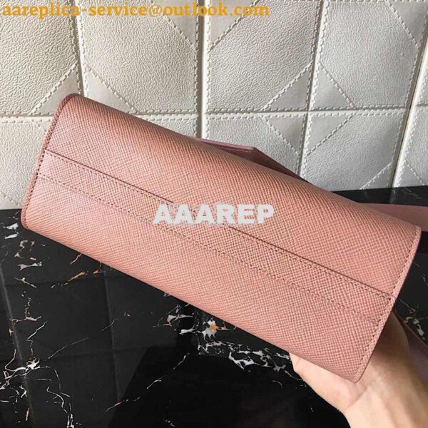 Replica Prada Monochrome Saffiano Leather Bag 1bd186 Powder Pink 9