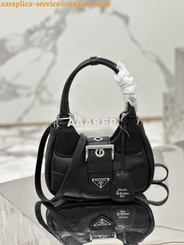 Replica Prada Moon Padded Nappa-leather Bag 1BA381 Black