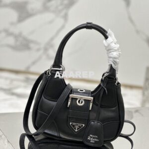 Replica Prada Moon Padded Nappa-leather Bag 1BA381 Black 2