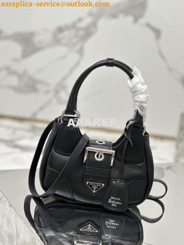 Replica Prada Moon Padded Nappa-leather Bag 1BA381 Black 2