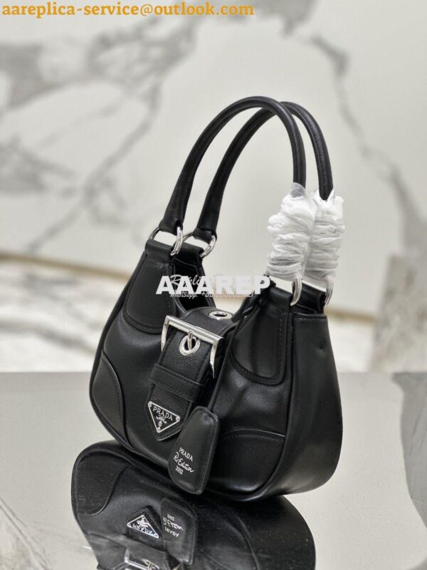 Replica Prada Moon Padded Nappa-leather Bag 1BA381 Black 3