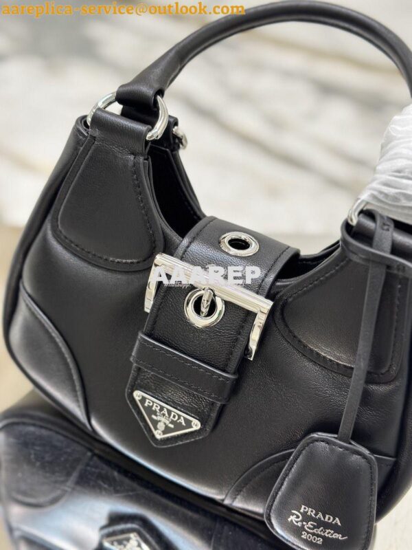 Replica Prada Moon Padded Nappa-leather Bag 1BA381 Black 6