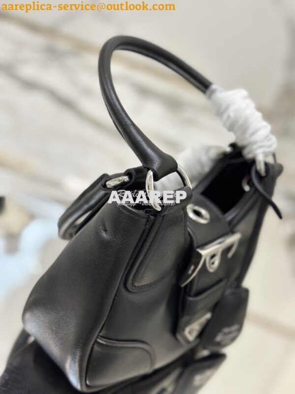Replica Prada Moon Padded Nappa-leather Bag 1BA381 Black 9