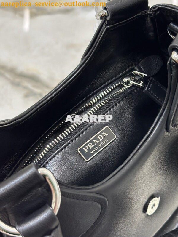 Replica Prada Moon Padded Nappa-leather Bag 1BA381 Black 10