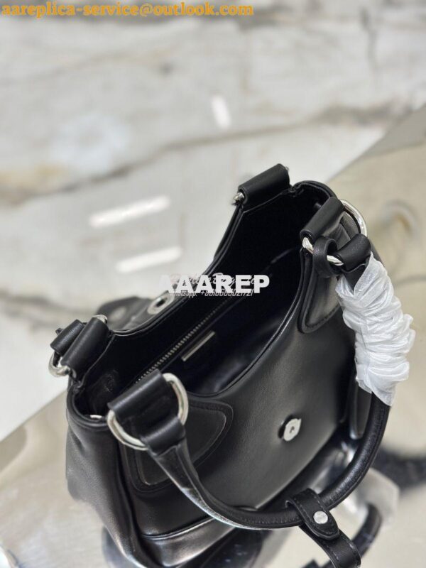 Replica Prada Moon Padded Nappa-leather Bag 1BA381 Black 11