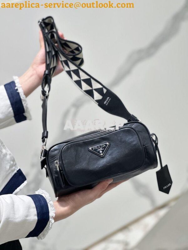 Replica Prada Nappa Antique Leather Multi-pocket Shoulder Bag 1BH198 B