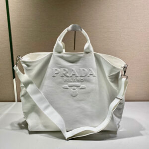 Replica Prada 1BG395 Drill tote Shoulder bag White