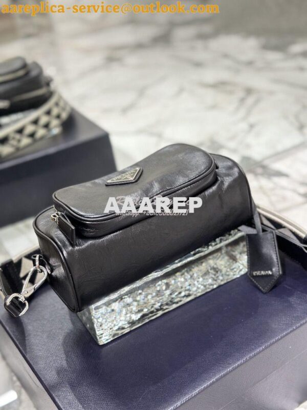 Replica Prada Nappa Antique Leather Multi-pocket Shoulder Bag 1BH198 B 14