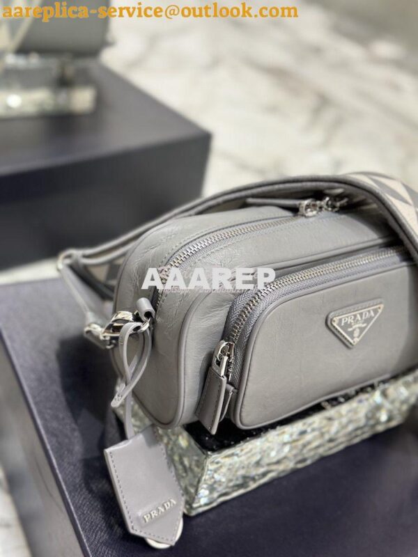 Replica Prada Nappa Antique Leather Multi-pocket Shoulder Bag 1BH198 S 5