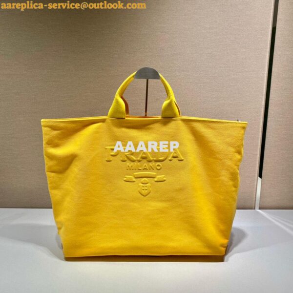 Replica Prada 1BG395 Drill tote Shoulder bag Yellow 3