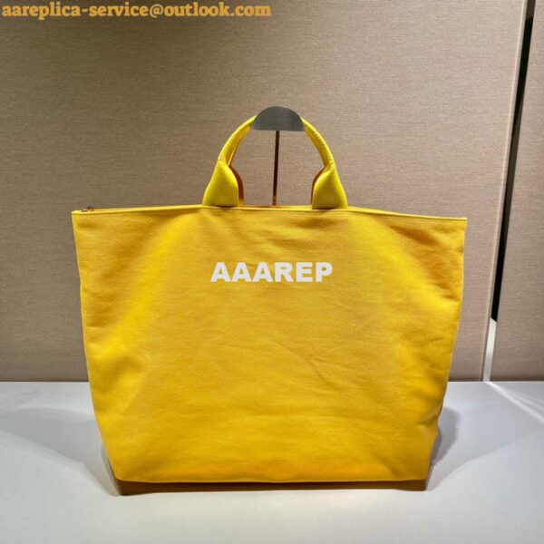 Replica Prada 1BG395 Drill tote Shoulder bag Yellow 4