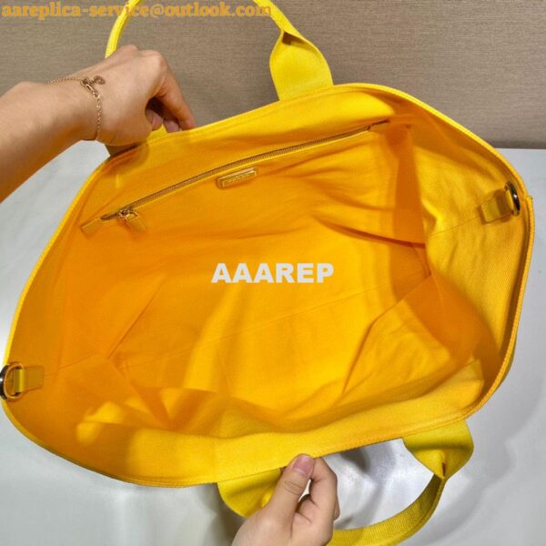 Replica Prada 1BG395 Drill tote Shoulder bag Yellow 8