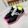 Replica Loewe Flow Runner In Nylon And Suede L815282 White-Neon Pink 2