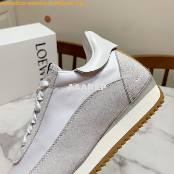 Replica Loewe Flow Runner in Nylon L814282 Grey White 8