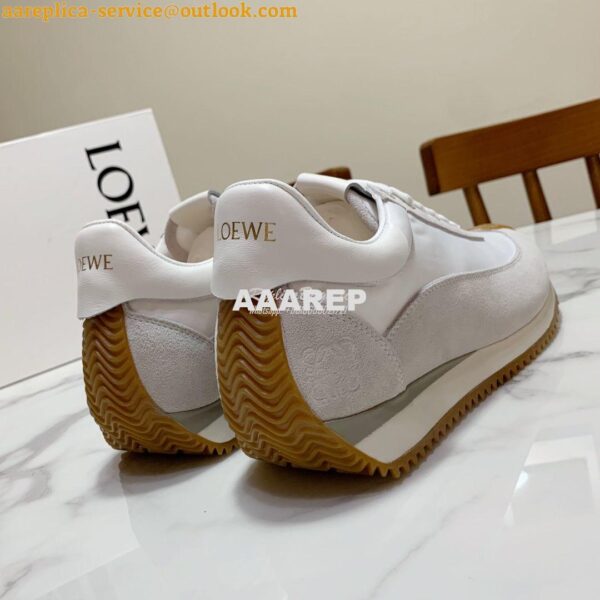 Replica Loewe Flow Runner in Nylon L814282 Grey White 10