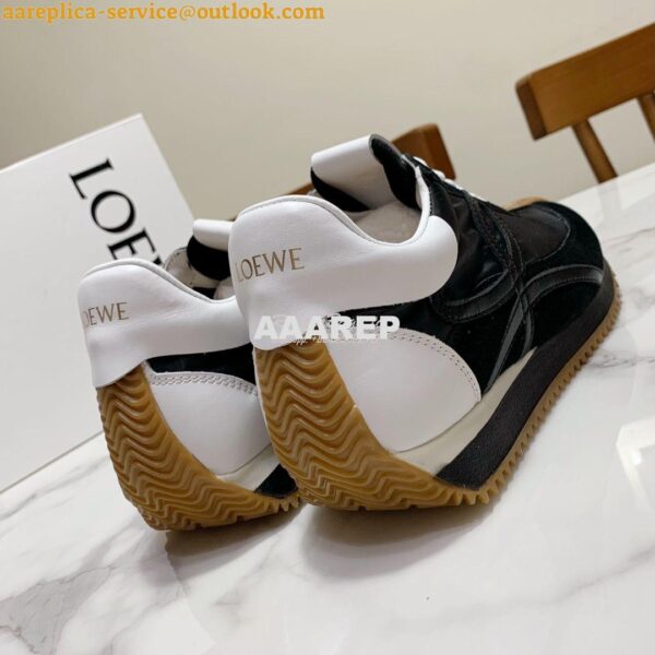 Replica Loewe Flow Runner in Nylon L815282 Black White 8