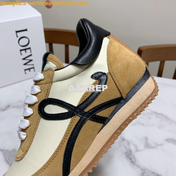 Replica Loewe Flow Runner in Suede L815282 Gold Black 8