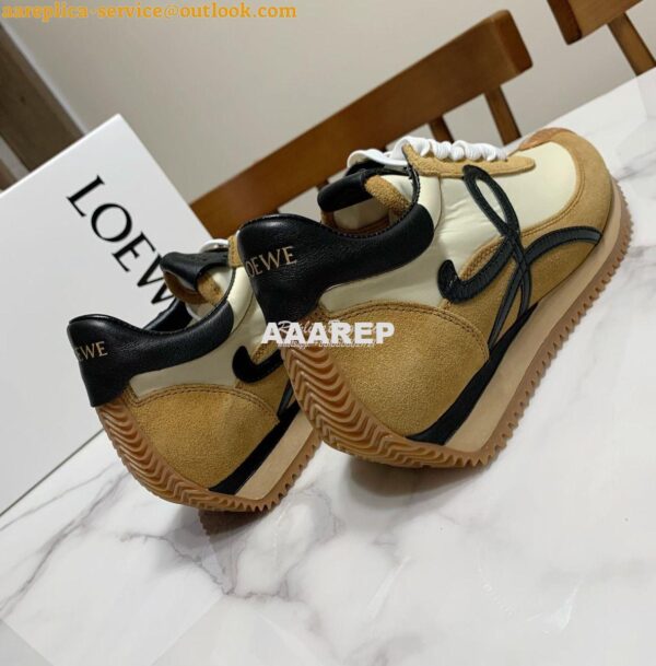 Replica Loewe Flow Runner in Suede L815282 Gold Black 10