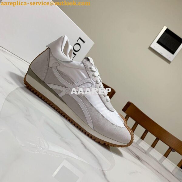 Replica Loewe Flow Runner in Suede L815282 Grey White 7