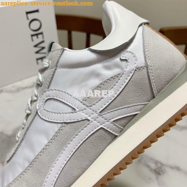 Replica Loewe Flow Runner in Suede L815282 Grey White 8