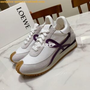 Replica Loewe Flow Runner in Suede L815282 Purple Grey