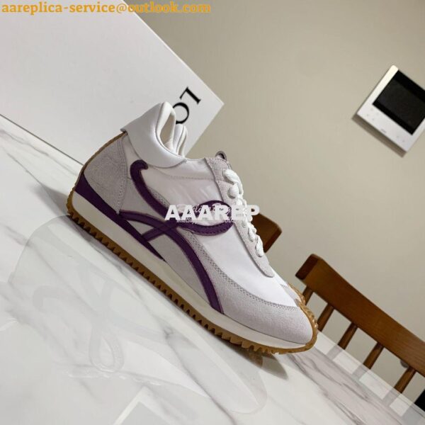 Replica Loewe Flow Runner in Suede L815282 Purple Grey 6