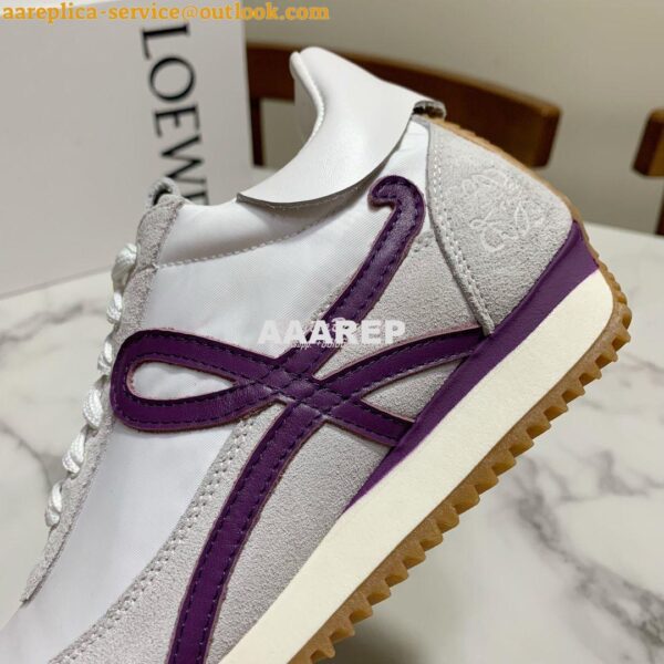 Replica Loewe Flow Runner in Suede L815282 Purple Grey 9